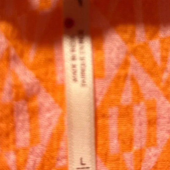Free people Rillo orange beach dress Textured Button-Up Dress Sz large - Picture 4 of 7